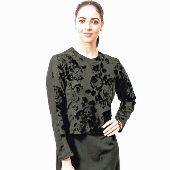 DEVORAH'S SECRET Maxi Dress Hidden Nursing Flap Black Velvet Floral - Picture 3 of 3